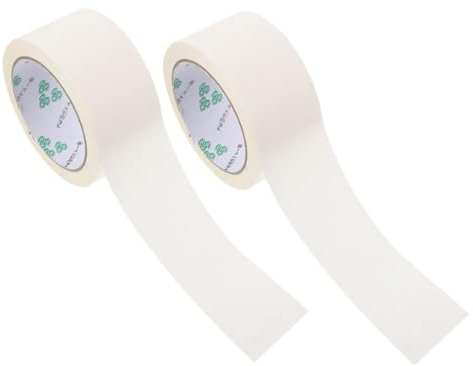 GRIRIW 2 Rolls White Packing Tape Paper Shipping Tape Packing Tape Gummed Tape Carton Sealing Tape Cardboard Tape Tape Wide Tape Kraft Paper Household