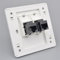Female To Female CAT6 Gigabit Dual-Pass Network Wall Plug RJ45 LAN Faceplate Internet Straight Plug Outlet (LAN x 2)