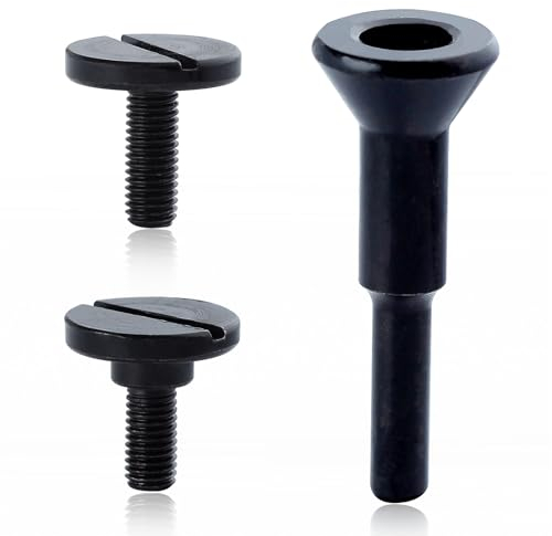 GOLD DEER Kit de mandrin de meuleuse à tige de 3/8 avec trou d'arbre de 0,6 cm - Grain en acier au carbone, noir, compatible avec meuleuse à matrice