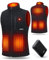 UNBON Veste Polaire Chauffante Homme, Gilet Chauffant Homme avec Batterie USB 10000mAh Électrique, 3 Températures 6 Zones de Chauffage, Blouson Chauffant Homme sans Manche pour Moto Chasse, Noir, M