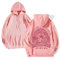 KASENFASHION Felpa con cappuccio oversize da donna – Ricamo Jacquard Pink Palm Puff Hoodie, Y2K Streetwear, felpa con cappuccio in stile college a maniche lunghe per ragazze, B-Rosa, S