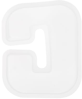 sourcing map Grand moule en silicone en forme de lettre de l'alphabet 3D de 12,7 cm pour résine, majuscule C, pour résine époxy, artisanat, décoration, blanc