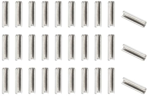 PATIKIL 50 Stück Hohlsplinte Sortiment Set, M3 x 12 mm Spannstifte Sortiment Kit, 0.6 mm dick 304 Edelstahl Sprengring Set, für Heimwerker Automobil Maschinenreparatur, Silber
