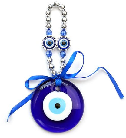 SEABABOO Türkisches Blaue Augen Amulett Nazar Boncuk Türkische Auge Fatimas Auge Hängeornament Evil Eye Ornament Amulett Anhänger Amulette Dekoration Glücksbringer Schlüsselanhänger