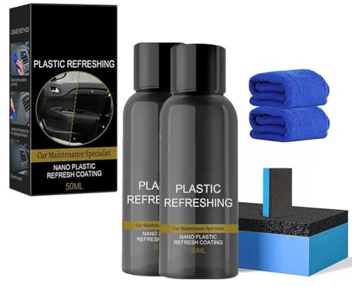 Polish Voiture, Spray Plastiques Intérieurs Finition Brillante, Crème Rénovateur Carrosserie Ultimate, Renovateur Plastique Voiture Interieur, Carrosserie Éclatante, Brillant Pneu (2 PCS)