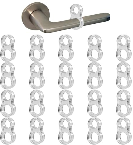 20 Pcs Door Handle Bumpers, Clear Protectors, PVC Wall Protectors for Door Handle Stopper, No Drill Soft Cushion Guard, Anti-Collision Door Knob Cover for Home, Office, Bathroom, Bedroom and Toilet