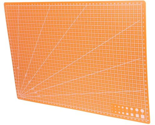 ULDIGI Tapis de Découpe A3 Double Face Auto-cicatrisant en Pp Orange, Planche à Découper Polyvalente pour Travaux Manuels et Loisirs Créatifs de Découpe et Gravure