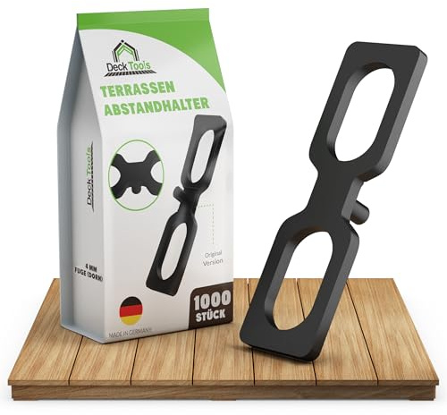 Deck Tools® Abstandhalter für Terrassendielen - 4 mm glatt, 1.000 Stück | Terrassenbau Distanzhalter für gleichmäßige Fugen & Hinterlüftung - Kunststoff-Distanzstück für Holzterrassen & WPC