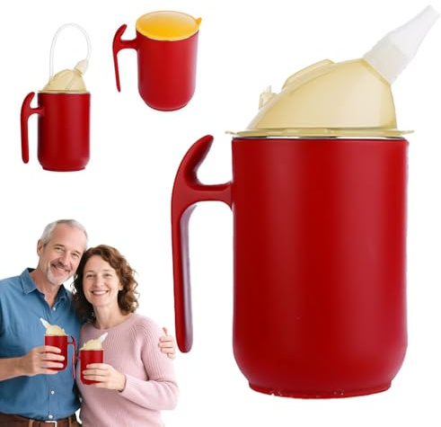 Hojalis 400 ML Gobelets Anti-Déversement Pour Personnes Âgées, 3-In-1 Tasse À Bec Anti-Fuite Pour Personnes Âgées, Gobeletd'alimentation Pour Adultes, Pour Adultes Et Maternité (Noir)