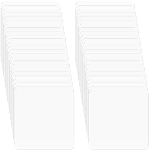 ANBOO 50 Stk Nano Klebepads Transparent, Klebepads Doppelseitig Extra Stark, Wiederverwendbares Waschbares Spurloses Klebeband für Teppich, Fliesen, Auto, DIY Büro, Boden, Hängend (50)