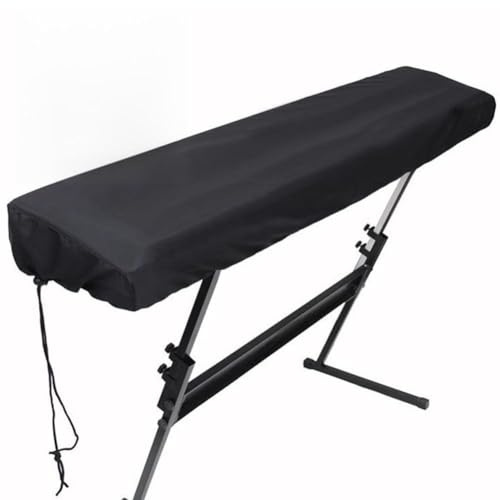 GORGECRAFT 88 Keys Piano Keyboard Cover Black Polyester Waterproof Dustproof Scratch Proof Stretchy Adjustable Music Electronic Keyboards Covers with Bag for Digital Electric Piano Accessories