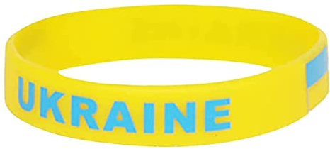 RUINBNC Persönlichkeit Ukraine Flagge Silikon Armband Gummi Armbänder Erwachsene Mode Party Sport Zubehör für Männer Frauen Jungen Silikon Armbänder für Teenager Jungen