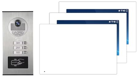 Tuya WiFi-Video-Gegensprechanlage, 17,8 cm (7 Zoll), 1080P, intelligente Tür mit mehreren Einheiten (3 Einheiten W)