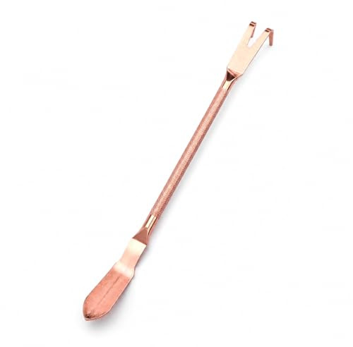 Gralara Rastrillo de Cultivo de Jardinería para Aflojar Suelo para Deshierbe con Estructura de Metal Resistente Diseño Engrosado, Garra de Oso de Oro Rosa