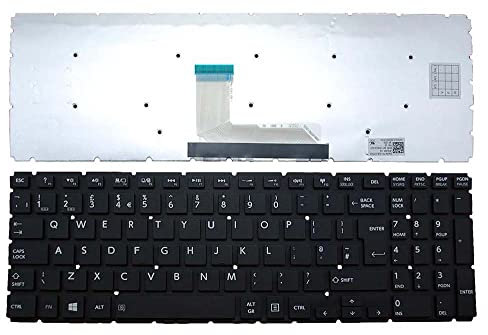 Keyboards4Laptops Reino Unido Negro Windows 8 Teclado de Repuesto para Ordenador portátil Compatible con Toshiba Satellite S50-B-15N