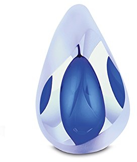 legendURN Kleinurne aus Kristallglas 'Tropfen' blau