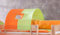 Froschkönig24 1-er Tunnel Spieltunnel für Natur Hochbetten Grün/Orange