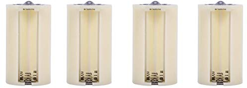 4 x AA auf D Batterie Adapter,Richer-R 4 Stücke Universal AA zu D Größe Parallel Adapter Batteriehalter,Tragbar umweltfreundlich Battery Converter Adapter Kasten Box für Elektronik Notfallsituationen