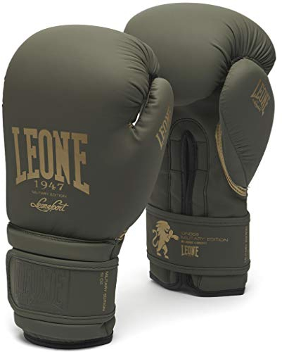 LEONE 1947, Boxhandschuhe Military Edition, Unisex-Erwachsene, Grün, 10 OZ, GN059G