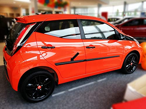 Spangenberg, bandes de protection latérales noires, compatible avec Toyota Aygo II berline 5-portes ans de construction 03.2014- F17 (3700017)