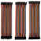 QitinDasen 120Pcs 20cm Multicolored Solderless Breadboard Jumper Wire Set, 40pin Male to Male, 40pin Male to Female, 40pin Female to Female, for Arduino DIY Raspberry pi