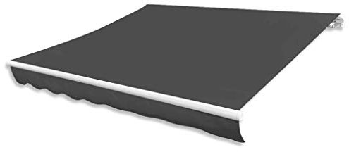 Tidyard Store d'auvent Toile avec Revêtement Hydrofuge Résistant aux UV Anthracite 281 x 246 cm (Cadre Non Inclus)