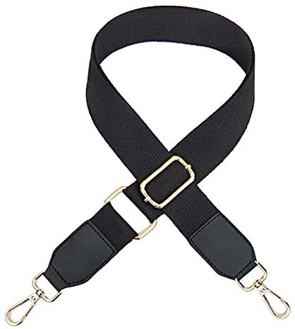 MoreChioce Damen Taschengurt Schwarz,Verstellbar Schultergurt Breit Taschengriffe für Handtaschen Schulterriemen Umhängegurt mit Karabinerhaken