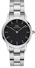 Daniel Wellington Iconic Link, Silber Uhr, 28mm, Edelstahl, für Damen