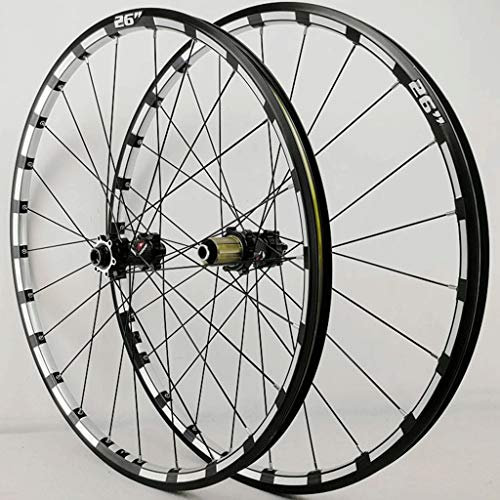 LSRRYD MTB Ruote Bici 26 27,5 29 Pollici Cerchi CNC Perno Passante Ruota Anteriore E Posteriore Bicicletta Freno A Disco Ruote Ciclismo Mozzo Cuscinetto Sigillato 24 Buche 7-11 velocità Cassetta