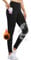 BALEAF Thermo Leggings Damen Winter Leggings high Waist Sportleggings mit Taschen Leggings yogahose aus Fleece Winterhosen sind wasserdicht Schwarz S