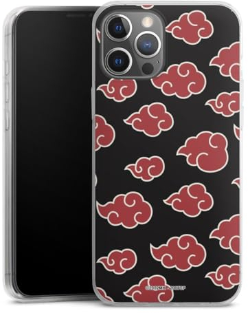 DeinDesign Slim Case extra dünn kompatibel mit Apple iPhone 12 Pro Max Silikon Handyhülle transparent Hülle Offizielles Lizenzprodukt Naruto Shippuden Akatsuki