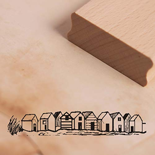 Stempel Bordüre Alte Stadthäuser - Motivstempel ca. 98 x 18 mm