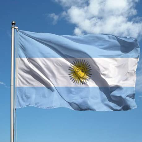 Bandiera ARGENTINA 90x150 cm in poliestere, con doppia piega perimetrale ed asola