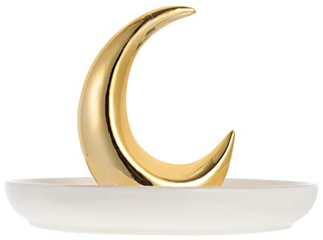 Cabilock 1 Pc Bandeja De Joyería Placas De Almacenamiento De Joyas Sostenedor del Anillo De La Bandeja De Comida Decorativa Joyas De Encimera Alimento Jabonera Madre Cerámica