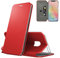 N NEWTOP Cover Compatibile per Huawei Mate 20 Pro, Chiusura Magnetica 360 Capsule Flip Custodia Libro per Carta di Credito Simil Pelle TPU Interno Funzione Stand Supporto (Rosso)