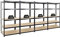 PROREGAL Mega Deal 4X Schwerlastregal Taurus Schwarz 180x90x60cm mit Fachlast 175kg Kellerregal, Steckregal, Garagenregal, Lagerregal