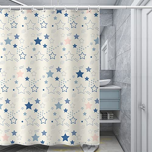 Duschrollo 100 Breit, Duschrollo Blau Pentagramm Bad Vorhang Dusche Duschvorhang Schmal