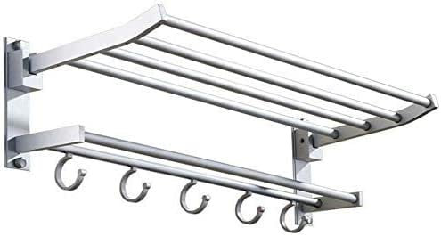 XHALERY Handtuchhalter Handtuchhalter Badezimmerregal Badezimmerregale Aluminium Handtuchhalter Zweistufige Silberregale Badewanne Duschwanne Regal Duschhalter/155 * 220 * 585 mm