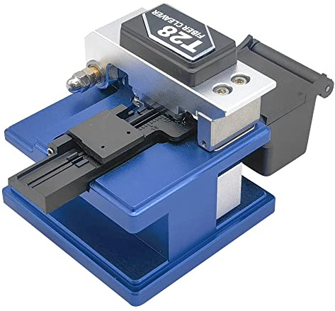 QIIRUN T28 Cortador de fibra óptica Fiber Cleaver 24 Cleaving Spots un corte claro, cortador de fibra de vidrio de alta precisión con soporte 3 en 1 y guía deslizante de rebote automático