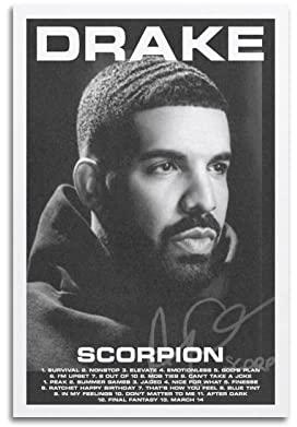 BUZHI Drake Poster, Wandkunstdruck, dekoratives Gemälde, Leinwandposter für Zuhause und Büro, Dekoration, 30 x 45 cm, ungerahmter Stil