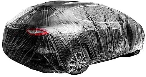 Rianpesn Fundas Transparentes para Coche - Protector Exterior para Coches Pequeños - Cubierta al Aire Libre y para Garaje