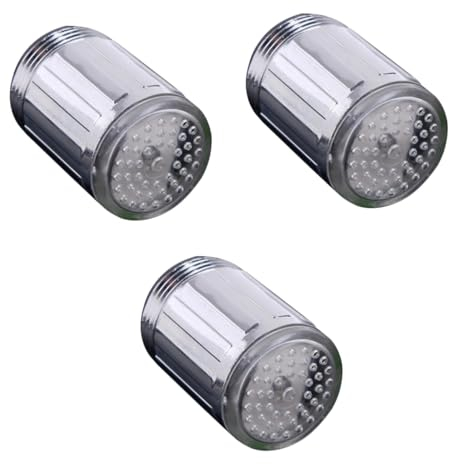 OSALADI Leuchtender Wasserhahn 3st Led Wasserhahn Licht Wasserhahn Beleuchten Wasserhahn Mit Farbwechsel Geführter Wasserhahn Led-badarmatur Scheinwerfer Temperaturkontrolle