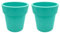 AC - Pack de 2 Macetas con aro Desmontable - Plástico Resistente - Ideal para el Hogar, Plantas, Jardín, Decoración. - Cuidado de Plantas - Forma Redonda - Ø 20 cm - Color: Verde