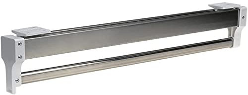 AYVADA Tringle à vêtements extractible réglable de 30 à 80 cm, Tringle à vêtements Extensible avec 2 Rails coulissants, Tringle de Placard extractible, Porte-vêtements, portante 25 kg (Taille : 70