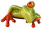 WOFASHPURET 3D Frog Decoration, Home Office Desk Computer Frog Ornaments Keusche Frosch-Verzierung Outdoor-Tischdekoration Heimdekoration im Freien Harzverzierung 7cm
