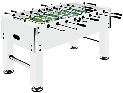 NITCA Kickertisch Kinder Stahl 60 kg Tischkicker Spielzeug Tischfußball Tischkicker Komplettes Tischfußballspiel Kickertisch 140x74,5x87,5 cm Weiß