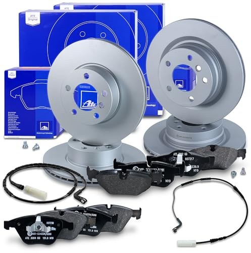 ATE Bremsenset inkl. Bremsscheiben vorne Ø 312 mm belüftet + hinten Ø 300 | Kompatibel mit: BMW 3, 3 Cabriolet, 3 Coupe, 3 Touring