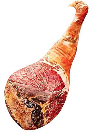 Cabilock 1 Pc Almohada De Jamón Creativa De Pan Comida De Tocino Cojín Coche Relajante Bebita Palillo De Tambor Relleno: Algodón PP Almohada Suave