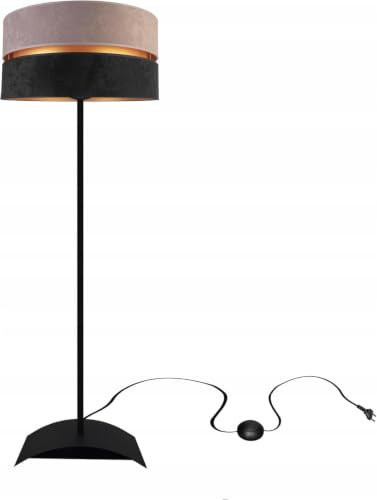 Stehlampe Wohnzimmer Grau Schwarz Gold Stehleuchte Standleuchte Design Modern E27 Fassung Leselampe Max. 60W Wohnzimmerlampe Bettlampe TAD40-P