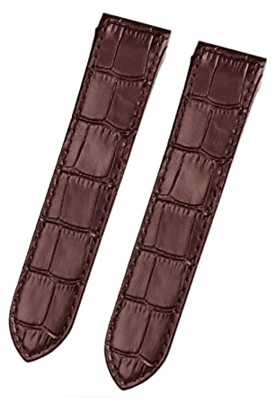 TWRQA Uhrenarmband aus echtem Leder für Cartier Santos Santos 100, für Damen und Herren, 20 mm, 23 mm, 20 mm, Achat